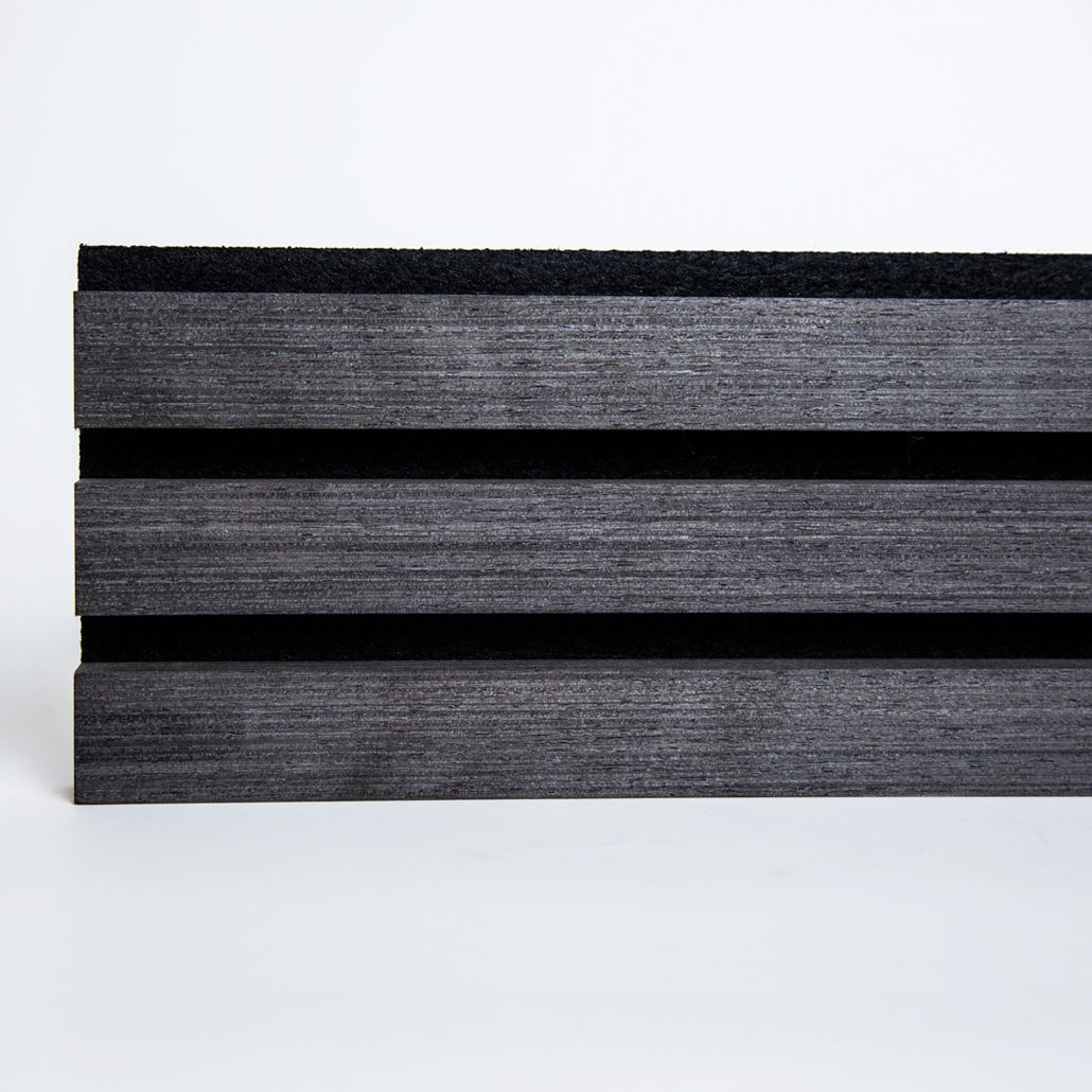 Black Veneer Wrapped MDF Acoustic Wall Panel 2400 x 600mm