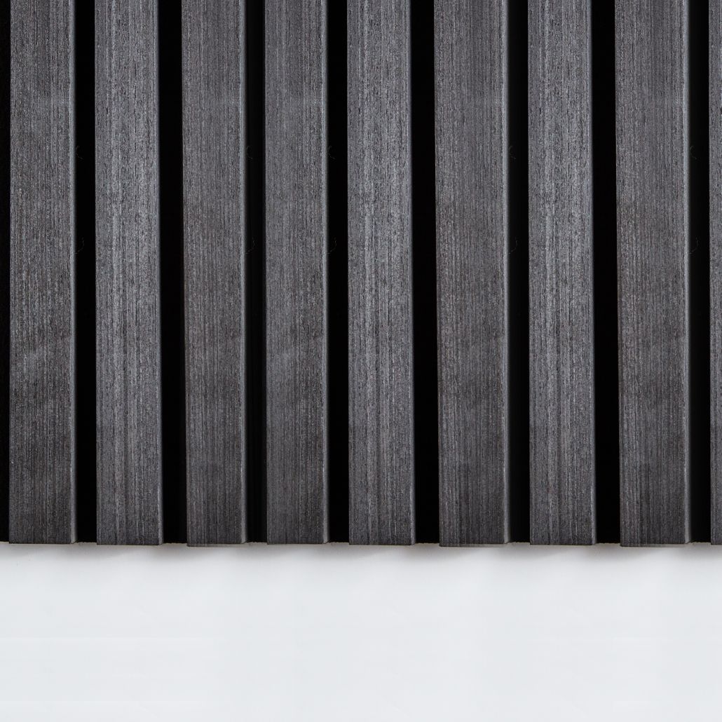 Black Veneer Wrapped MDF Acoustic Wall Panel 2400 x 600mm