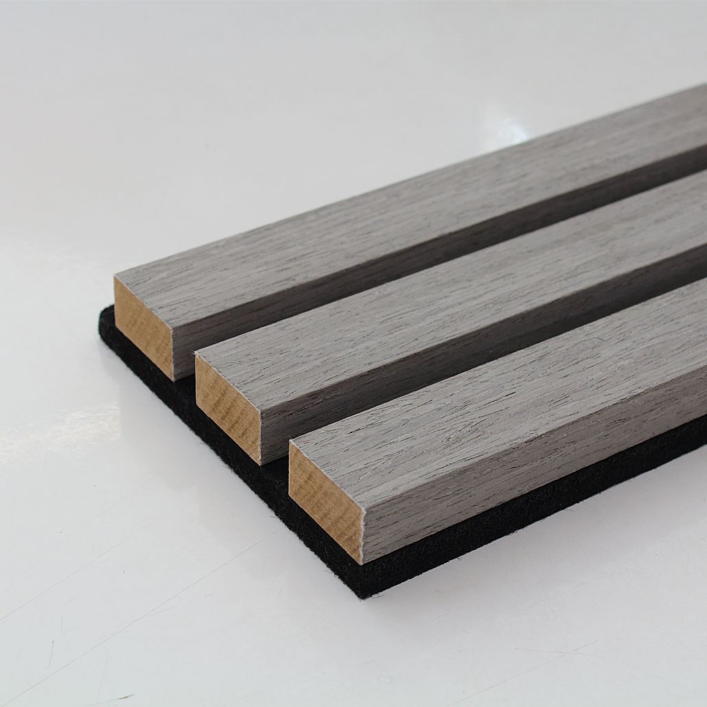 Grey Oak Veneer Wrapped MDF Acoustic Wall Panel 2400 x 600mm