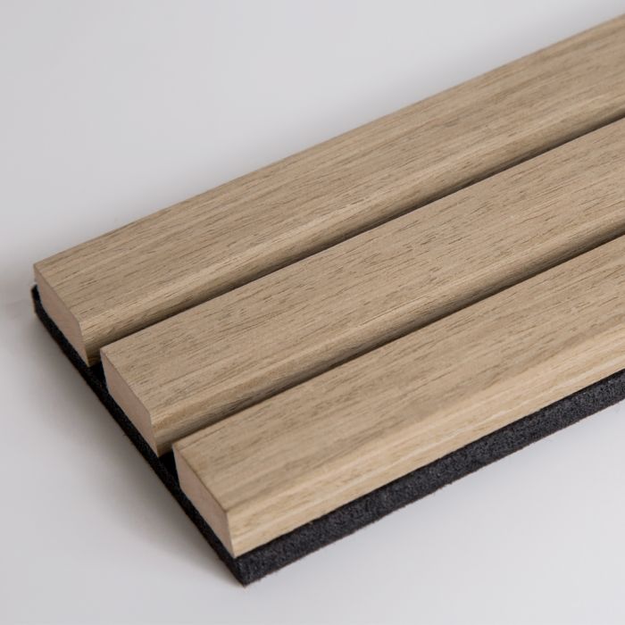 Natural Oak Veneer Wrapped MDF Acoustic Wall Panel 2400 x 600mm