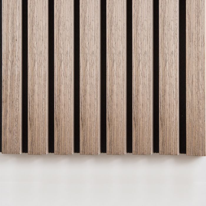 Walnut Veneer Wrapped MDF Acoustic Wall Panel 2400 x 600mm